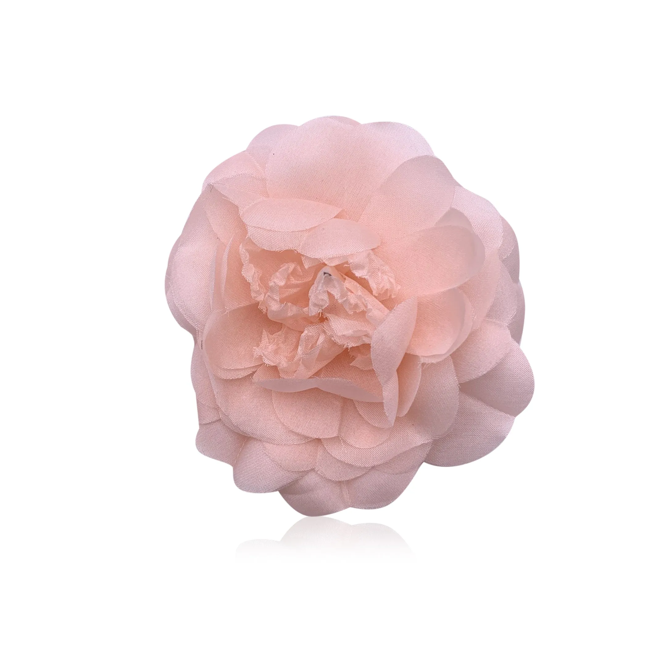 Chanel Vintage Fabric Light Pink Flower Camellia Camelia Pin Brooch