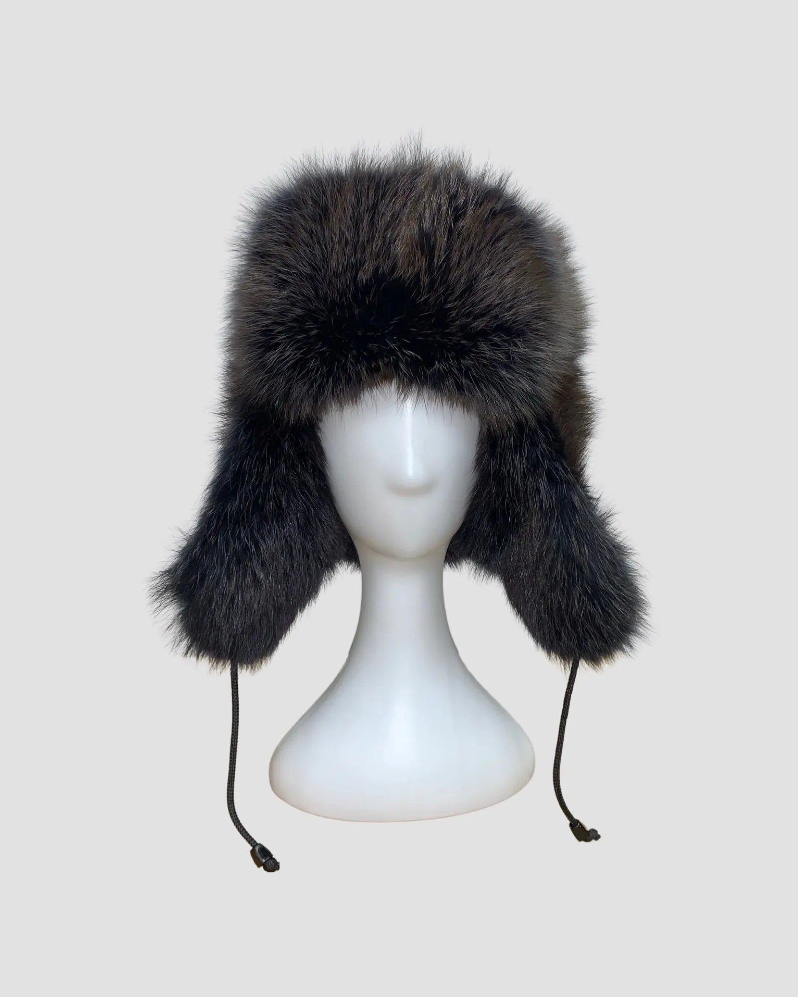 Dark Slate Fox Fur Trooper Hat