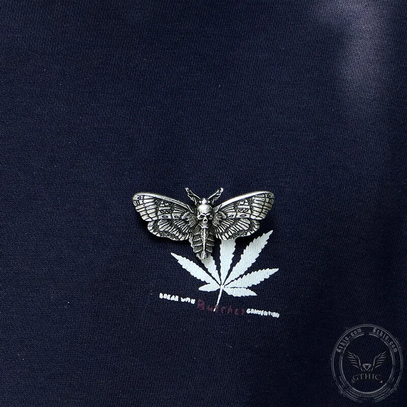 Death Head Moth Zinc Alloy Skull Brooch
