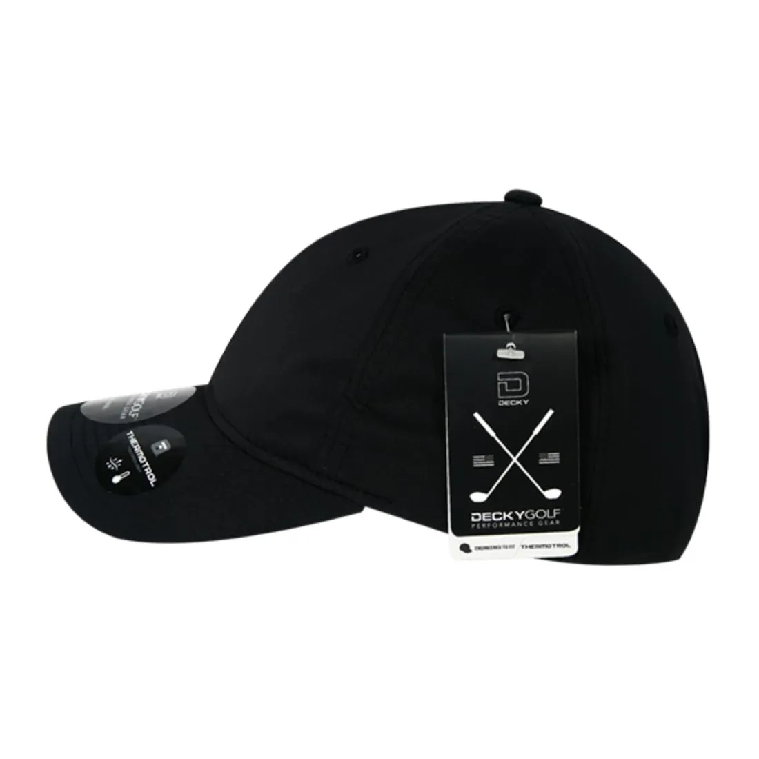 Decky 6405 Sleek H20 Low Crown Hats 6 Panel Curved Bill Relaxed Golf Caps