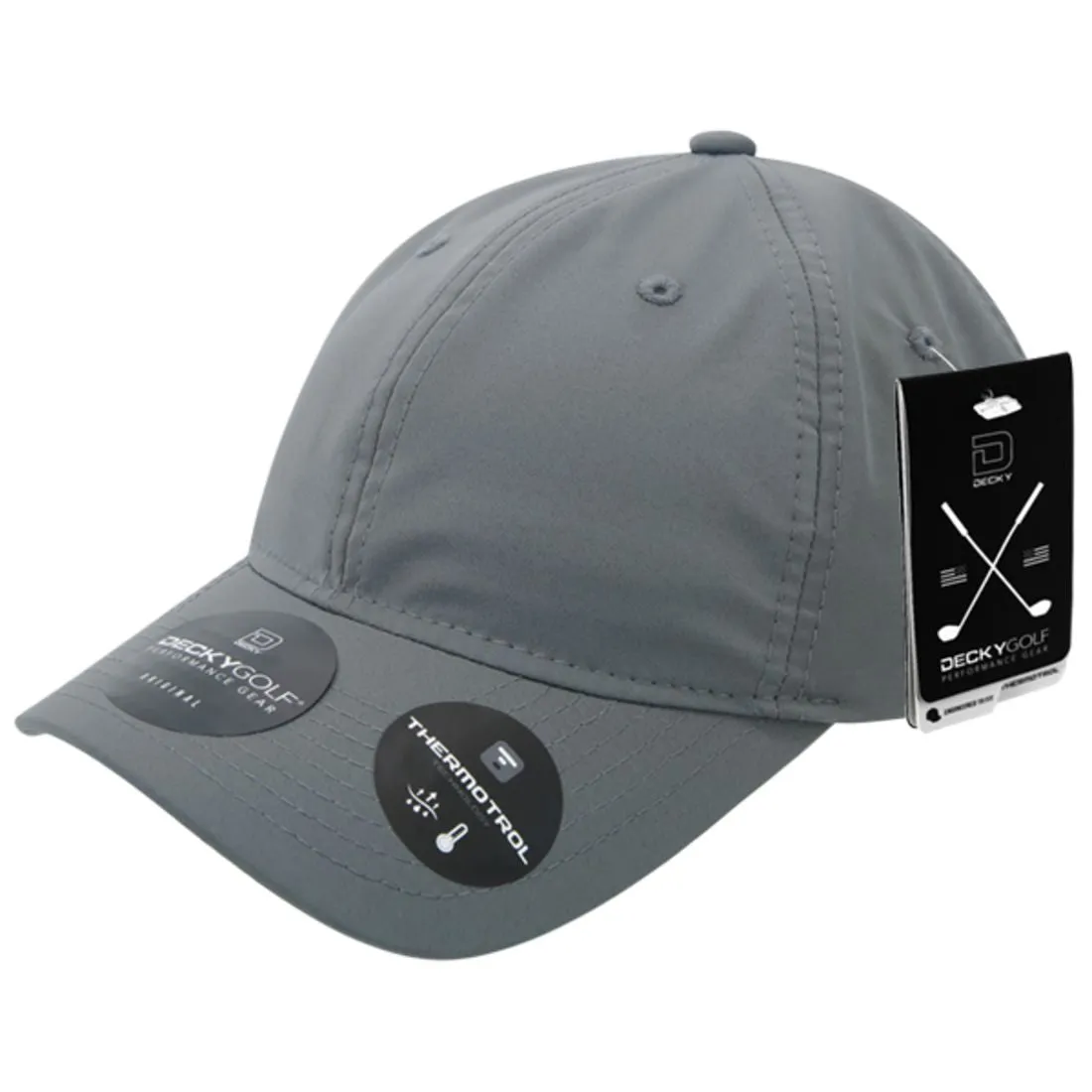 Decky 6405 Sleek H20 Low Crown Hats 6 Panel Curved Bill Relaxed Golf Caps