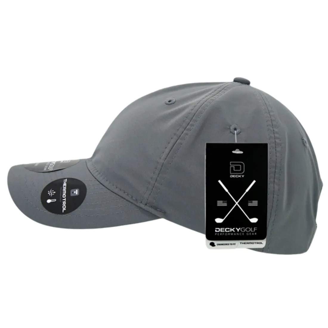 Decky 6405 Sleek H20 Low Crown Hats 6 Panel Curved Bill Relaxed Golf Caps