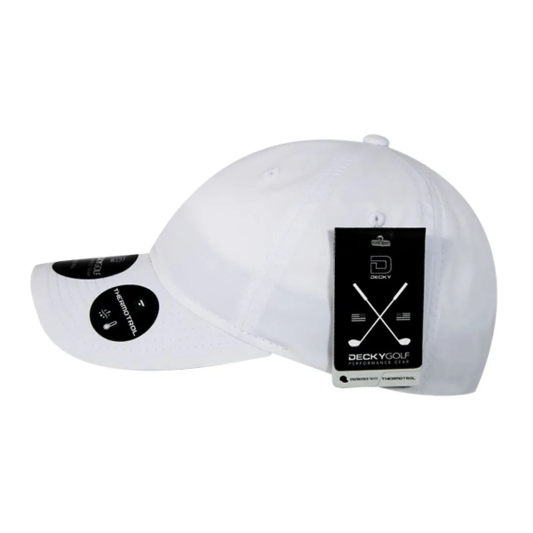 Decky 6405 Sleek H20 Low Crown Hats 6 Panel Curved Bill Relaxed Golf Caps