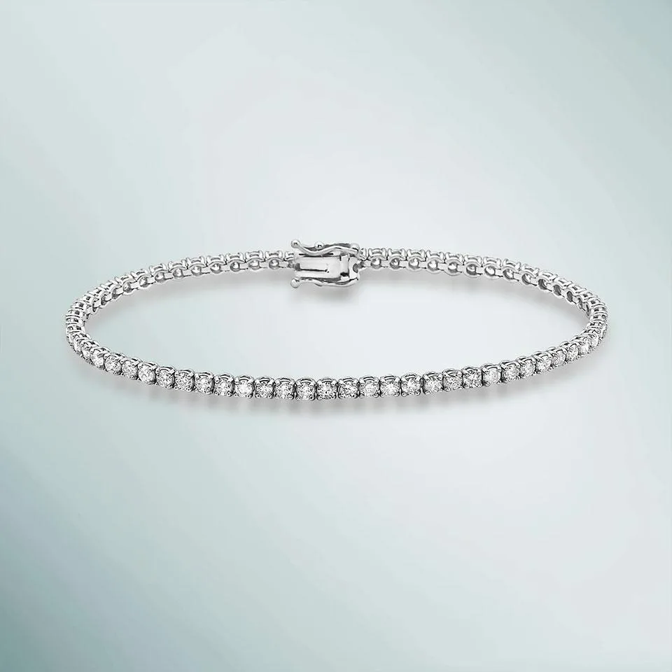 Diamond Tennis Bracelet (12.00 ct.) 4.20 mm 4-Prongs Setting in 14K Gold