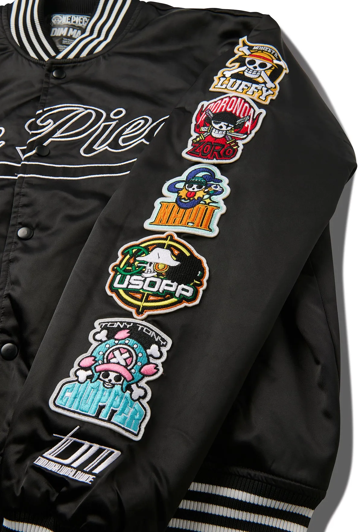 Dim Mak x One Piece - Straw Hats Baseball Jacket - Black