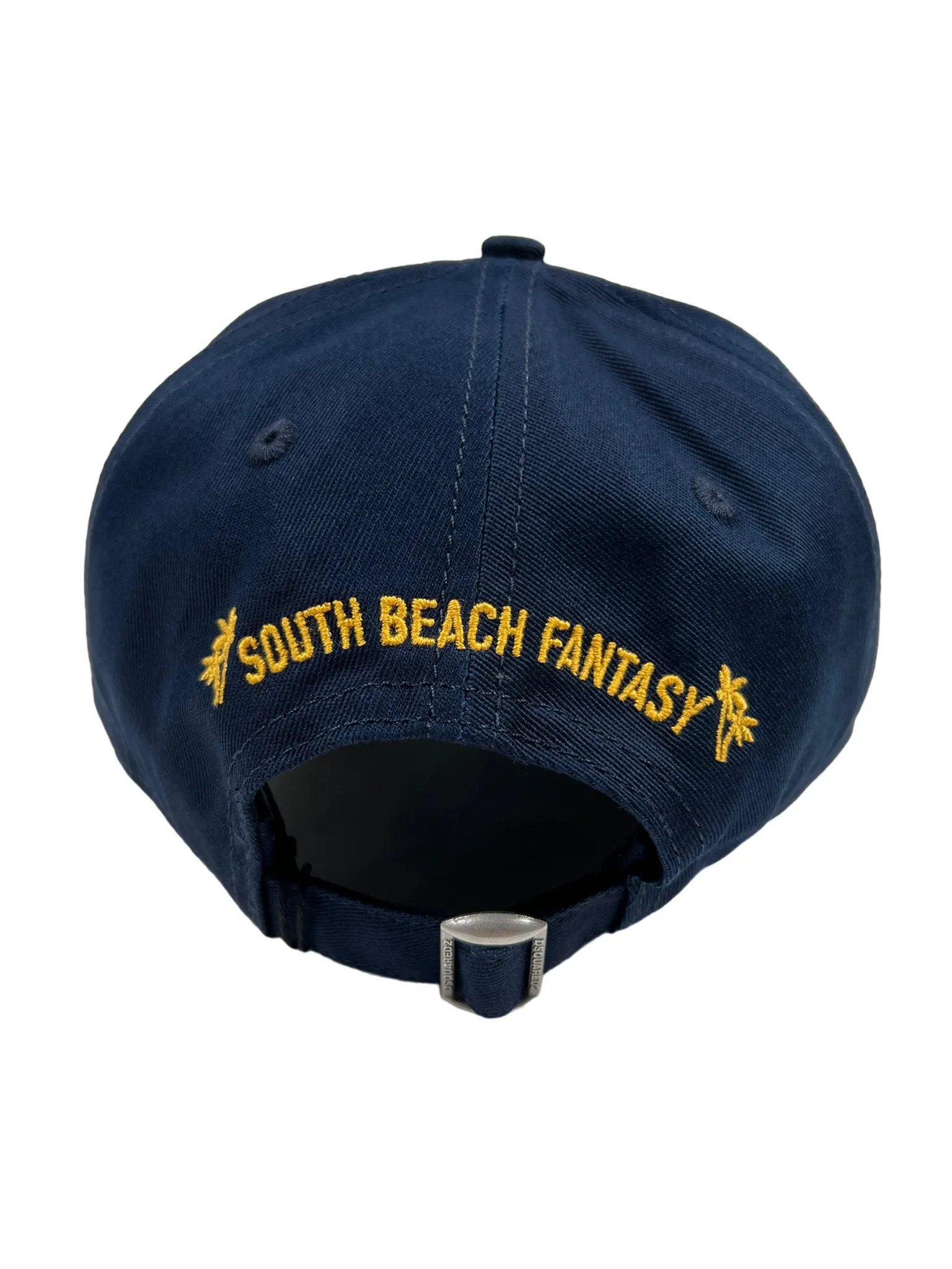 Dsquared2 BCM0802 Tropical Baseball Cap Gabardine-Navy