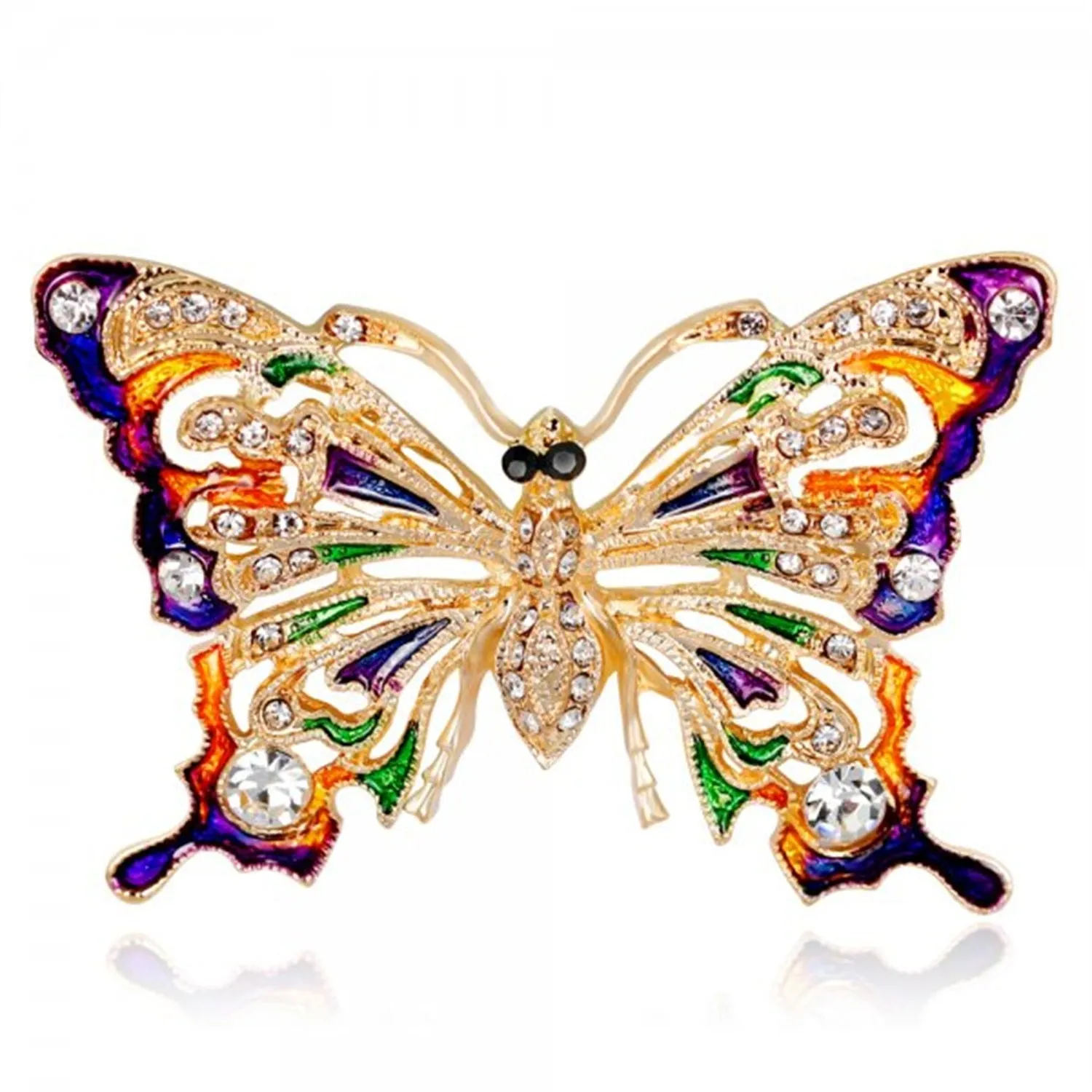Elegant Butterfly Women Crystal Brooch