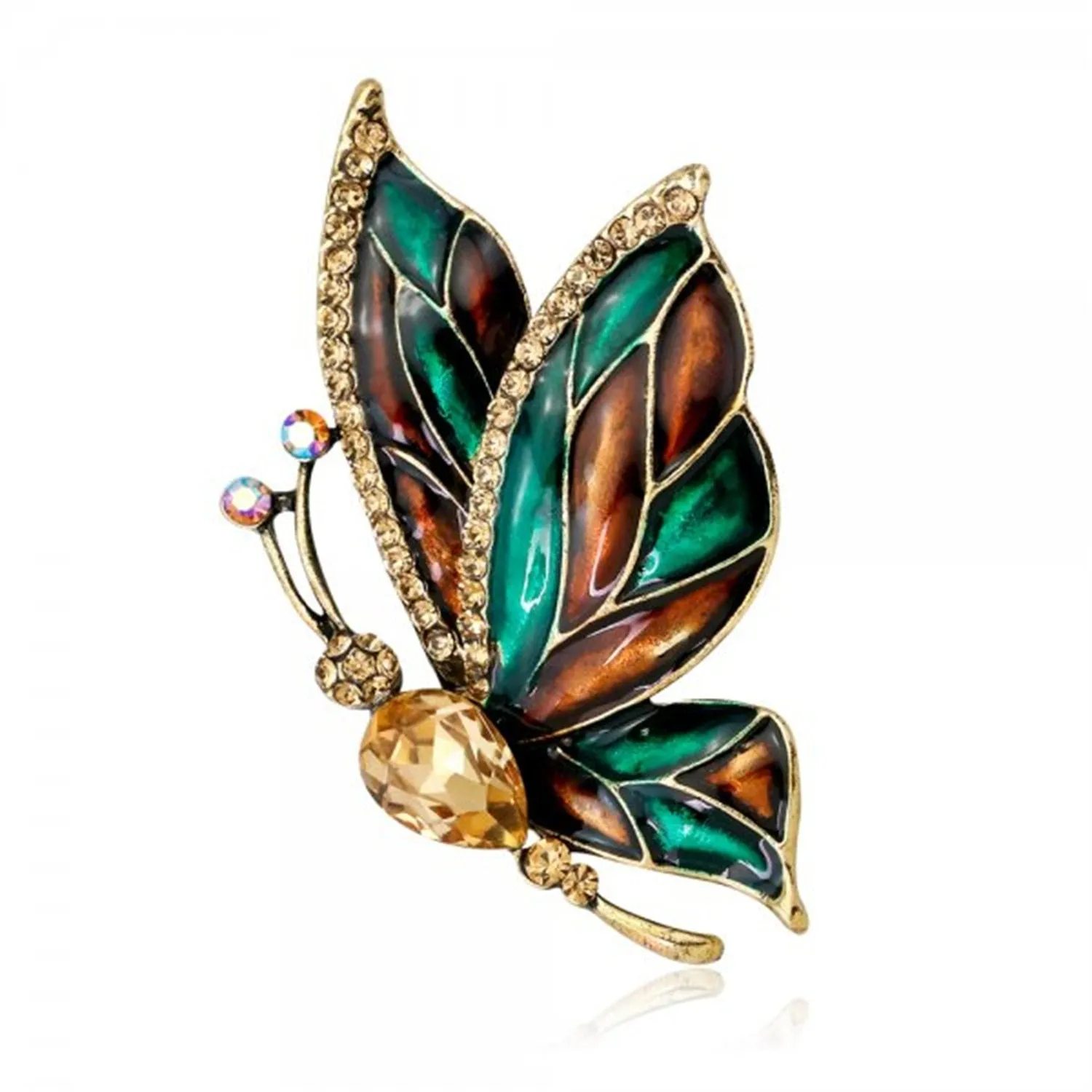 Elegant Butterfly Women Crystal Brooch