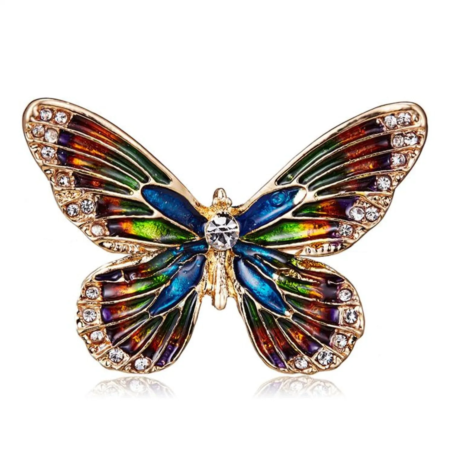 Elegant Butterfly Women Crystal Brooch
