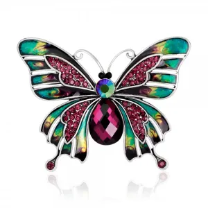 Elegant Butterfly Women Crystal Brooch