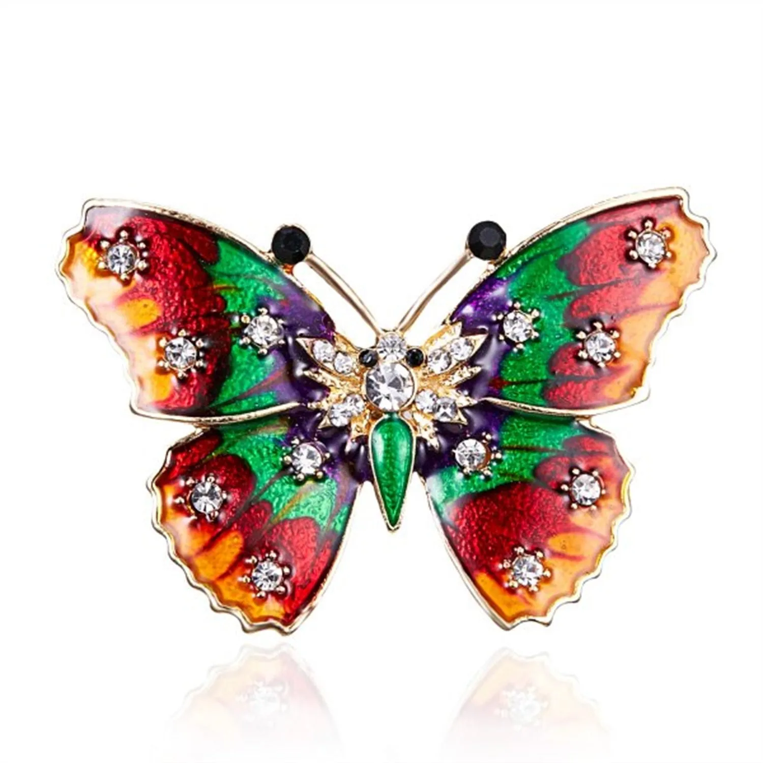 Elegant Butterfly Women Crystal Brooch