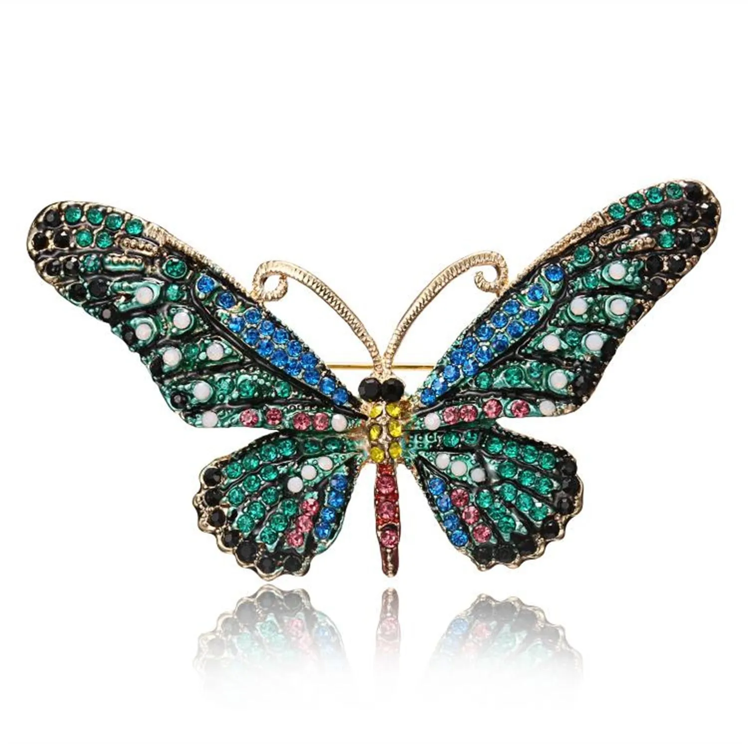 Elegant Butterfly Women Crystal Brooch