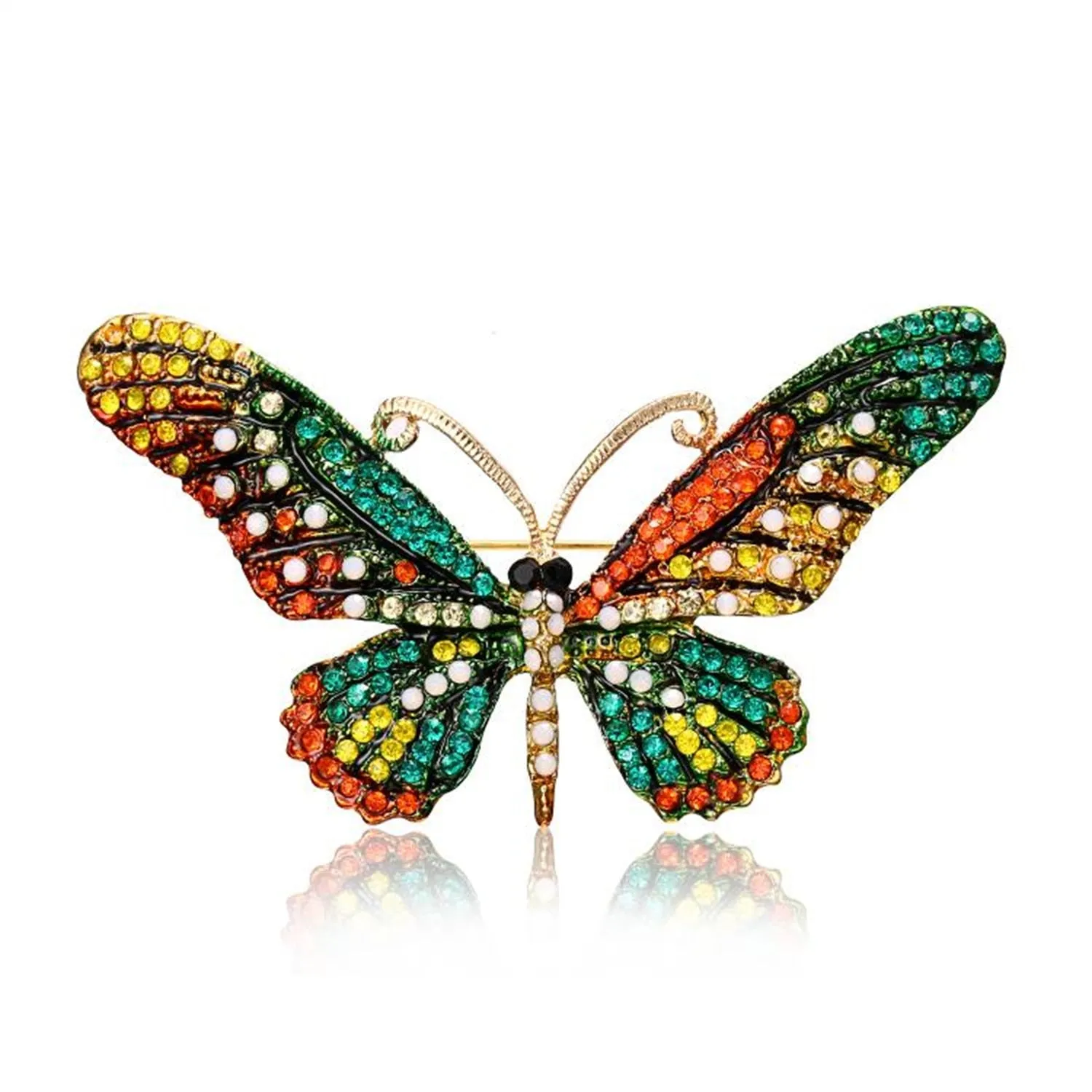 Elegant Butterfly Women Crystal Brooch