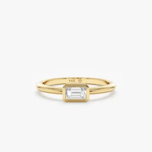 Emerald Cut Diamond Ring, Kali