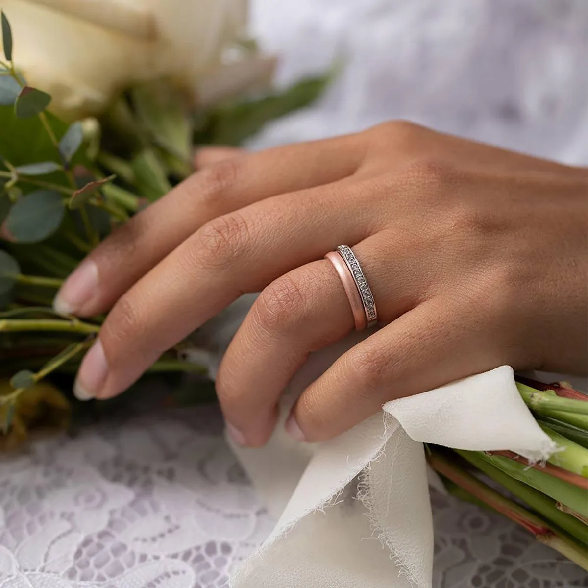 Enso Rings Halo Elements Series Silicone Ring - Rose Gold