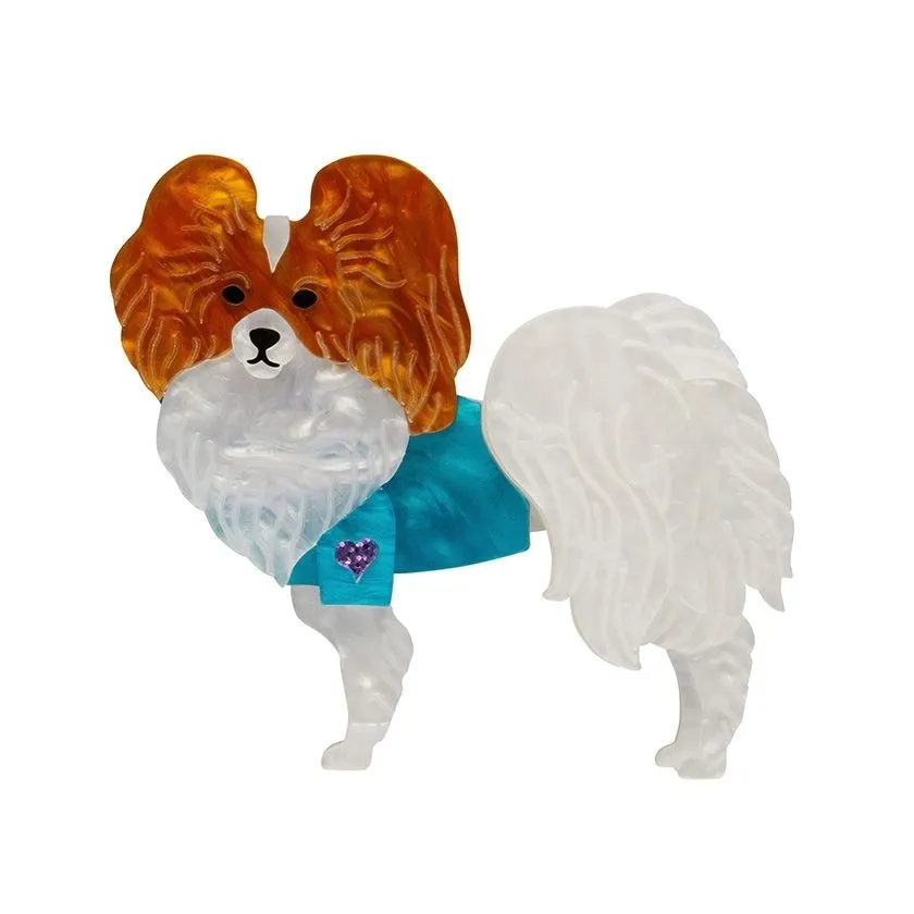 Erstwilder Papillon en Bleu Brooch