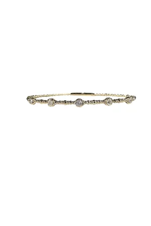 FC Creations Bracelet 14K Gold Diamond Flexible Bangle | Yellow Gold CTTW 0.35 Carat