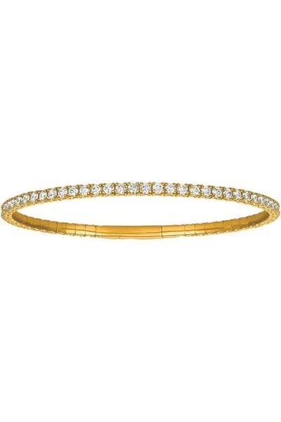 FC Creations Bracelet 14K Gold Diamond Flexible Bangle | Yellow Gold  CTTW 2.0 Carat