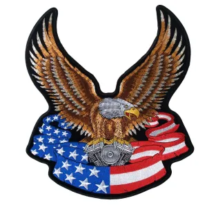 Hot Leathers 3" X 4" Eagle Banner American Patch