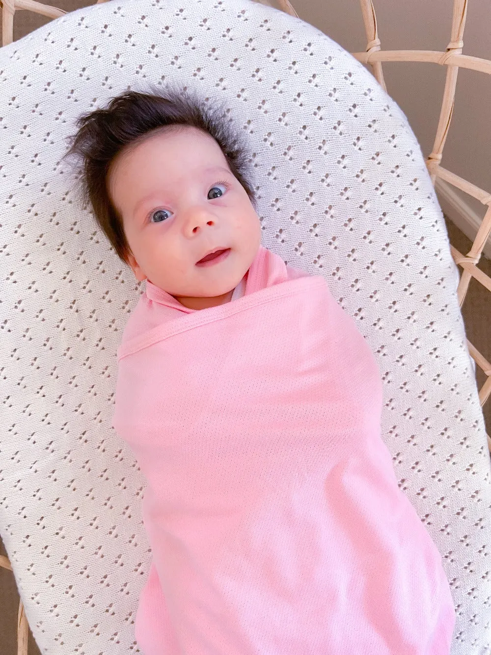 Koala Hugs Summer Newborn Swaddle Wrap - Candy Pink