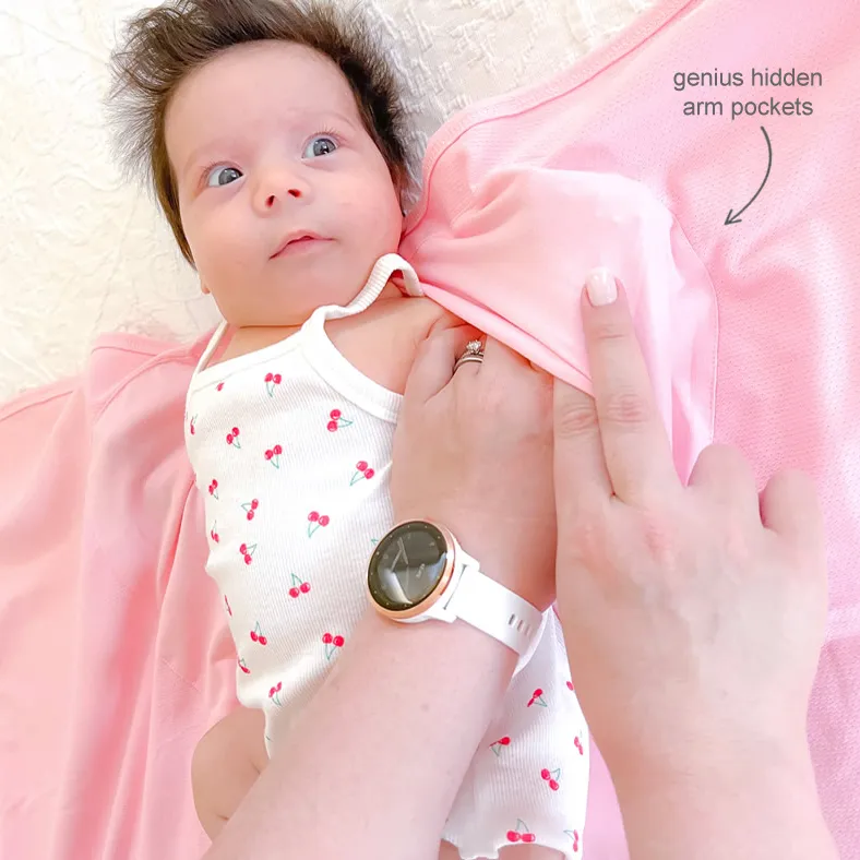 Koala Hugs Summer Newborn Swaddle Wrap - Candy Pink