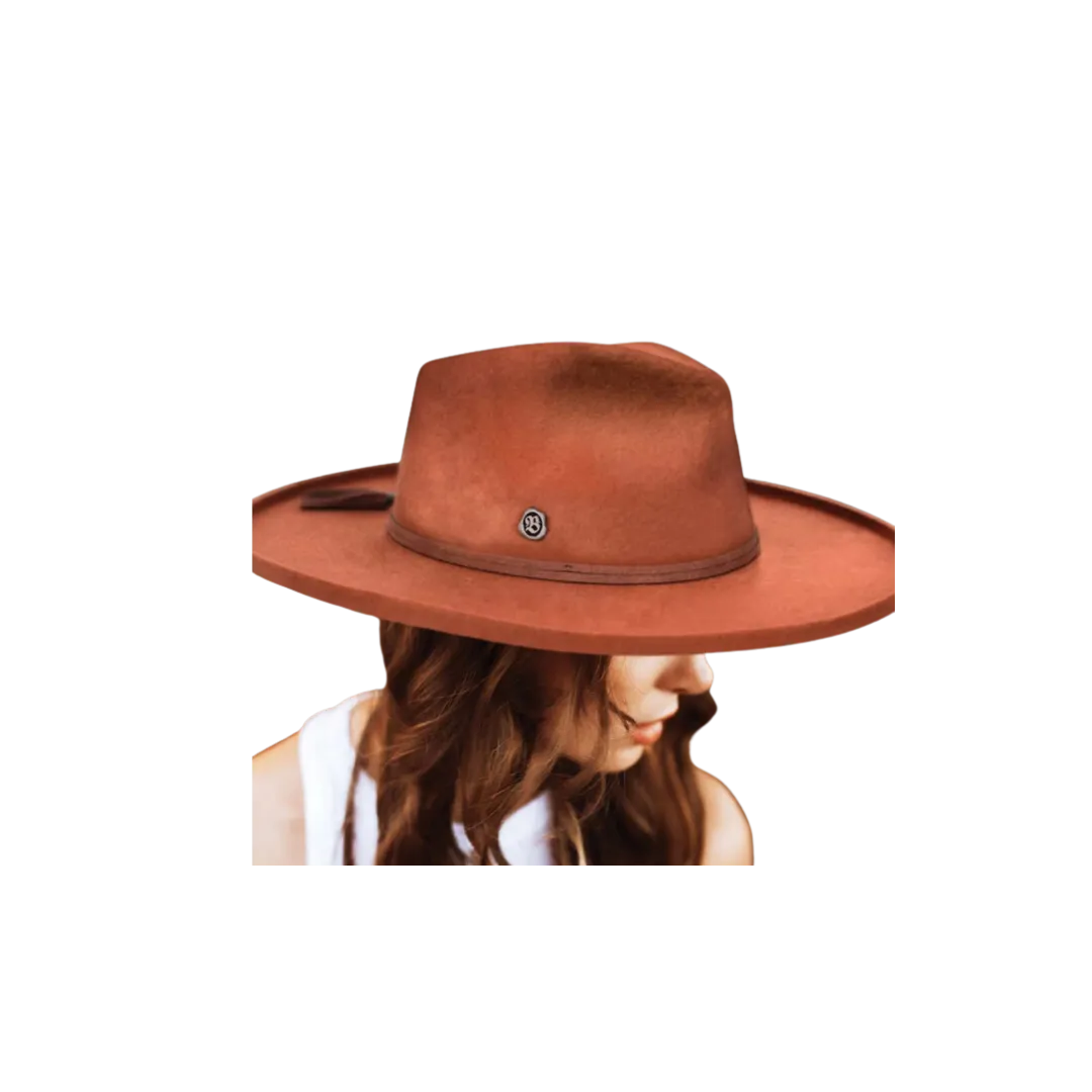 Milano Women's Biltmore Rebel Heart Adjustable Wools Rust Hat