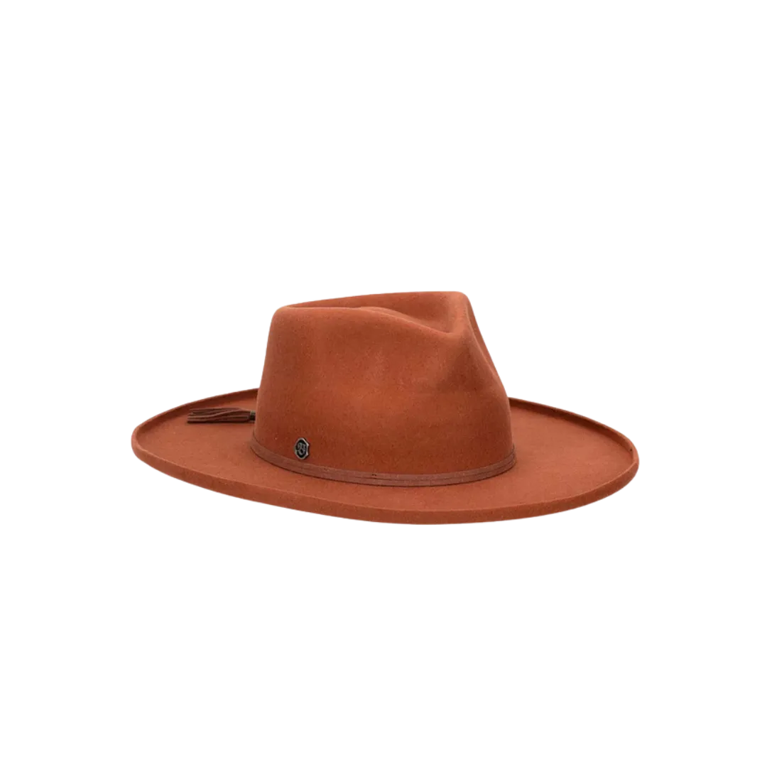 Milano Women's Biltmore Rebel Heart Adjustable Wools Rust Hat