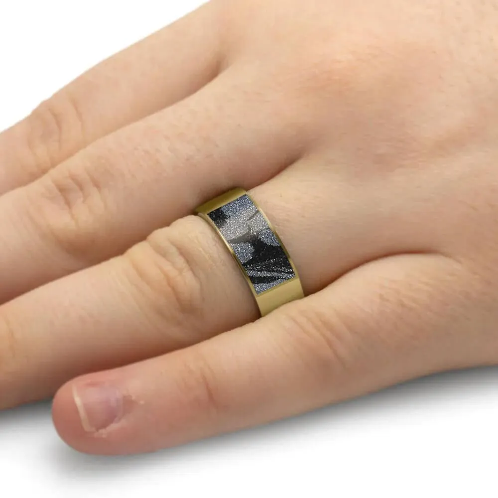Mixed Metal Signet Ring with Mokume Gane