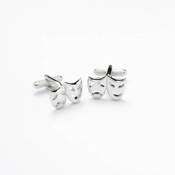Novelty Cufflinks - Drama Mask - CK149 - Onyx Art