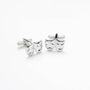 Novelty Cufflinks - Drama Mask - CK149 - Onyx Art