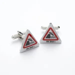 Novelty Cufflinks - Road Sign - CK192 - Onyx Art