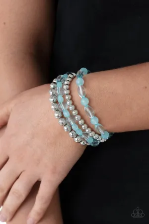 Open Door Jewelry - Delightfully Disco - Blue Bracelet - Paparazzi Accessories