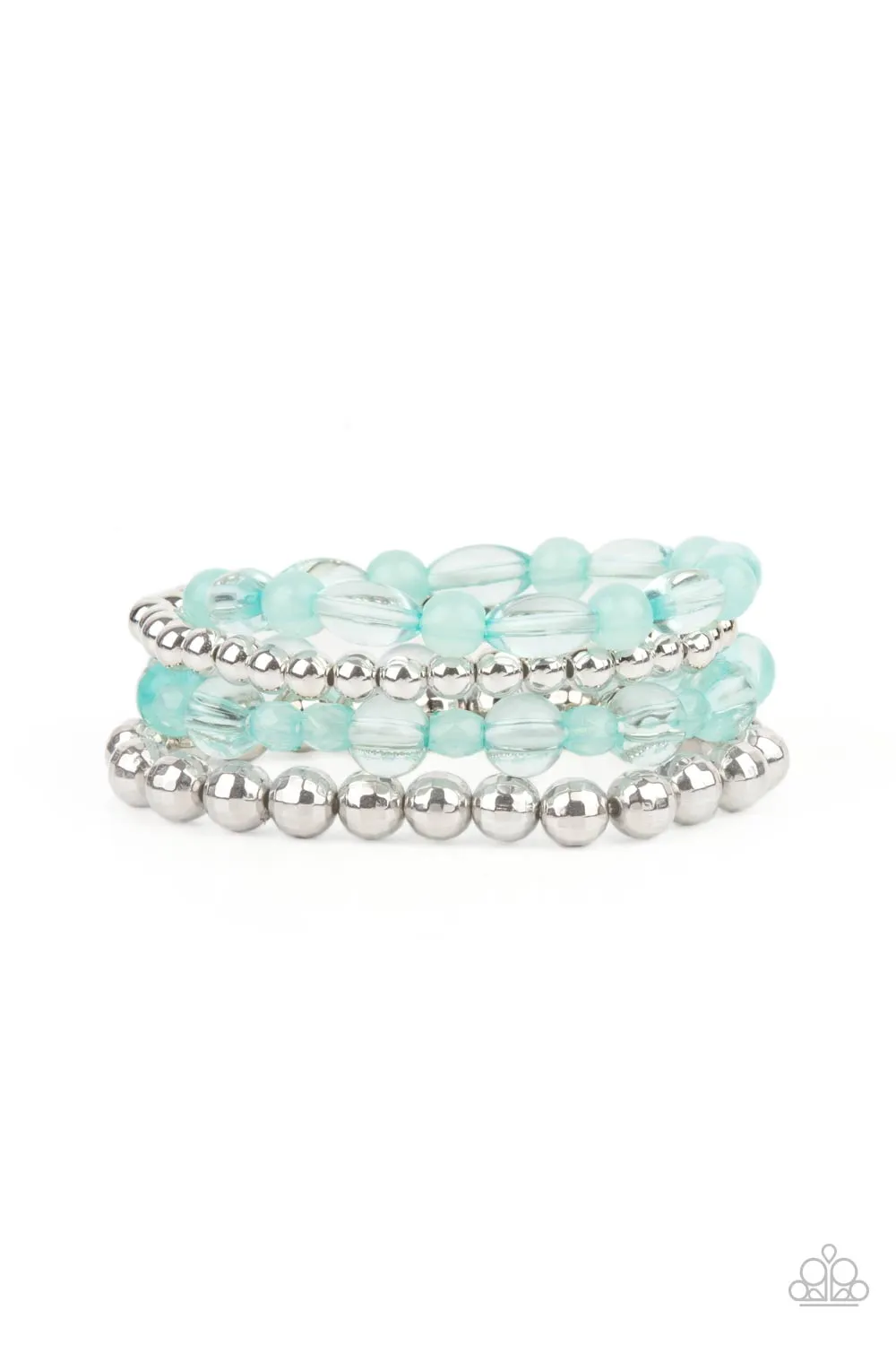 Open Door Jewelry - Delightfully Disco - Blue Bracelet - Paparazzi Accessories