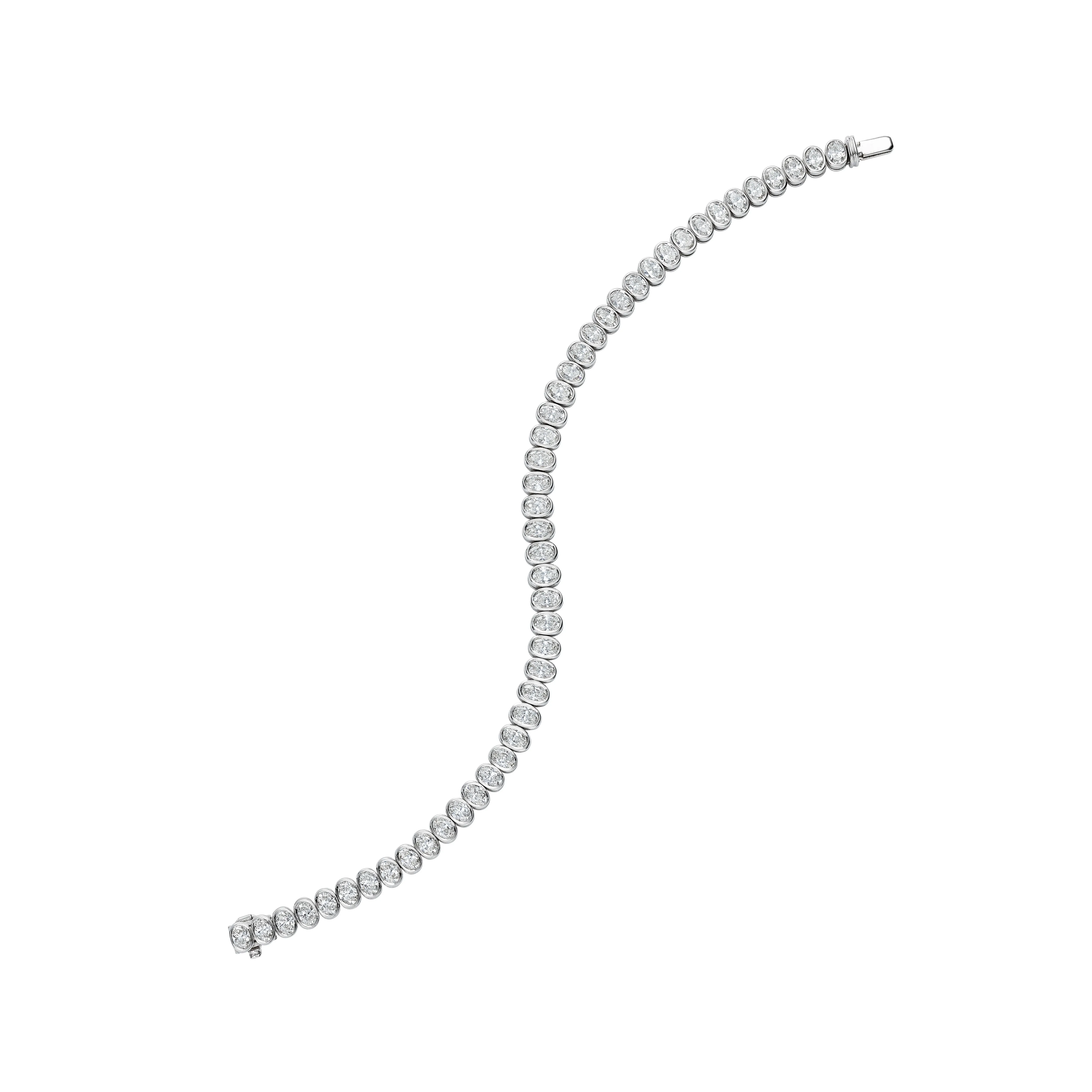 Oval Cut Diamond Bracelet, 6.5 CT