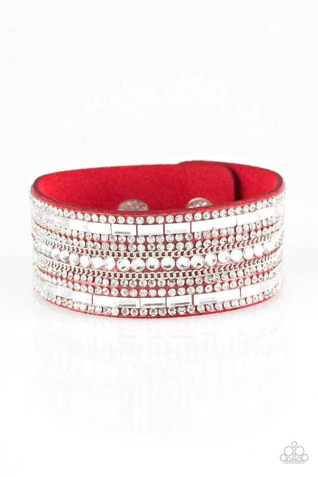 Paparazzi Bracelet ~ Rebel Radiance - Red