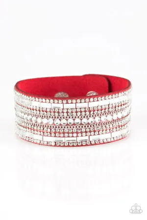 Paparazzi Bracelet ~ Rebel Radiance - Red