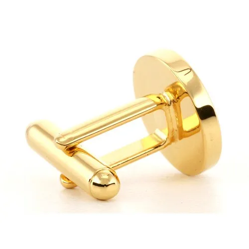 Personalised Gold Engraved Round Cufflinks