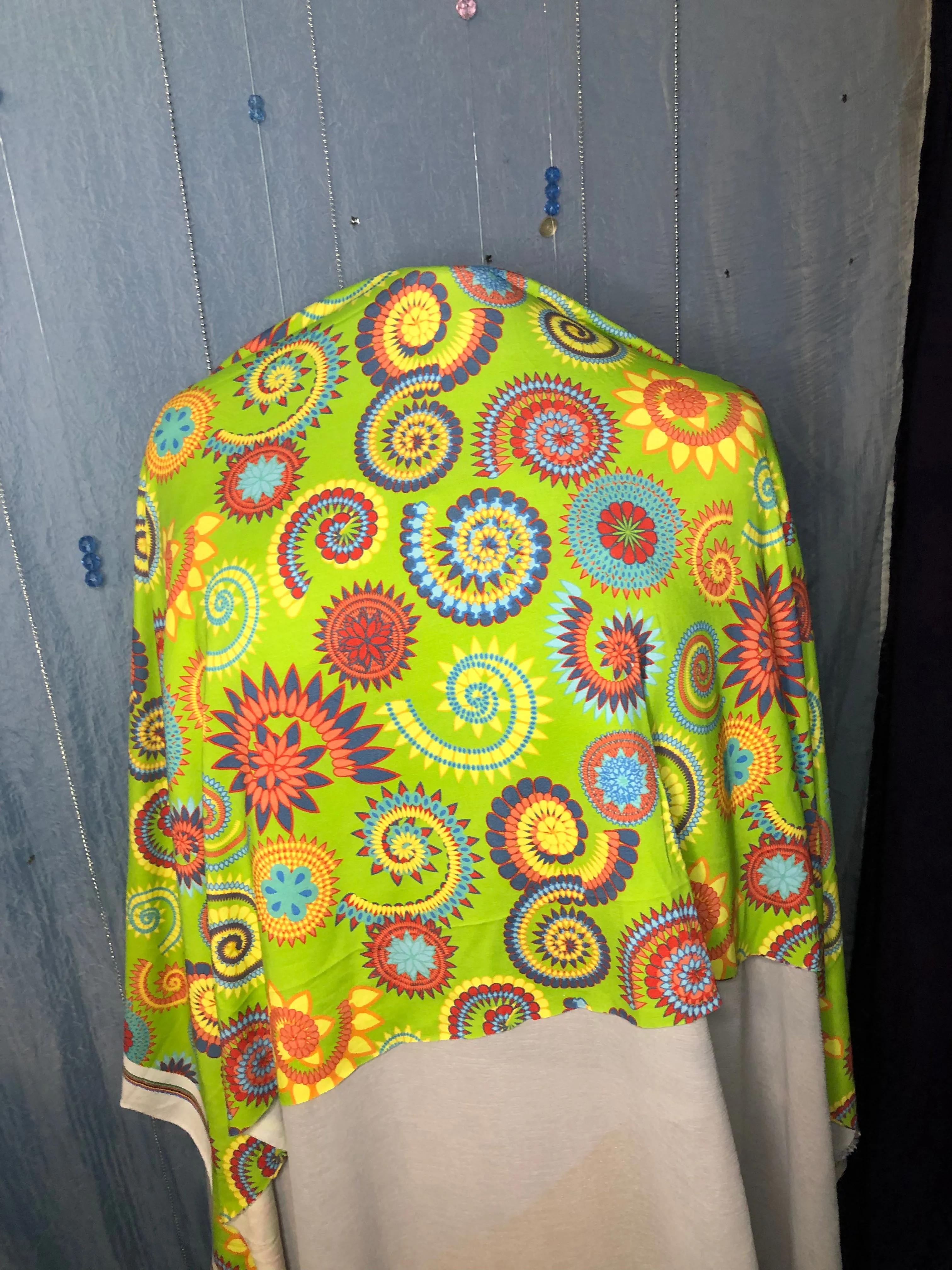 Petal Spirals Lime Bamboo Scarf Petal Spirals Lime Bamboo Scarf