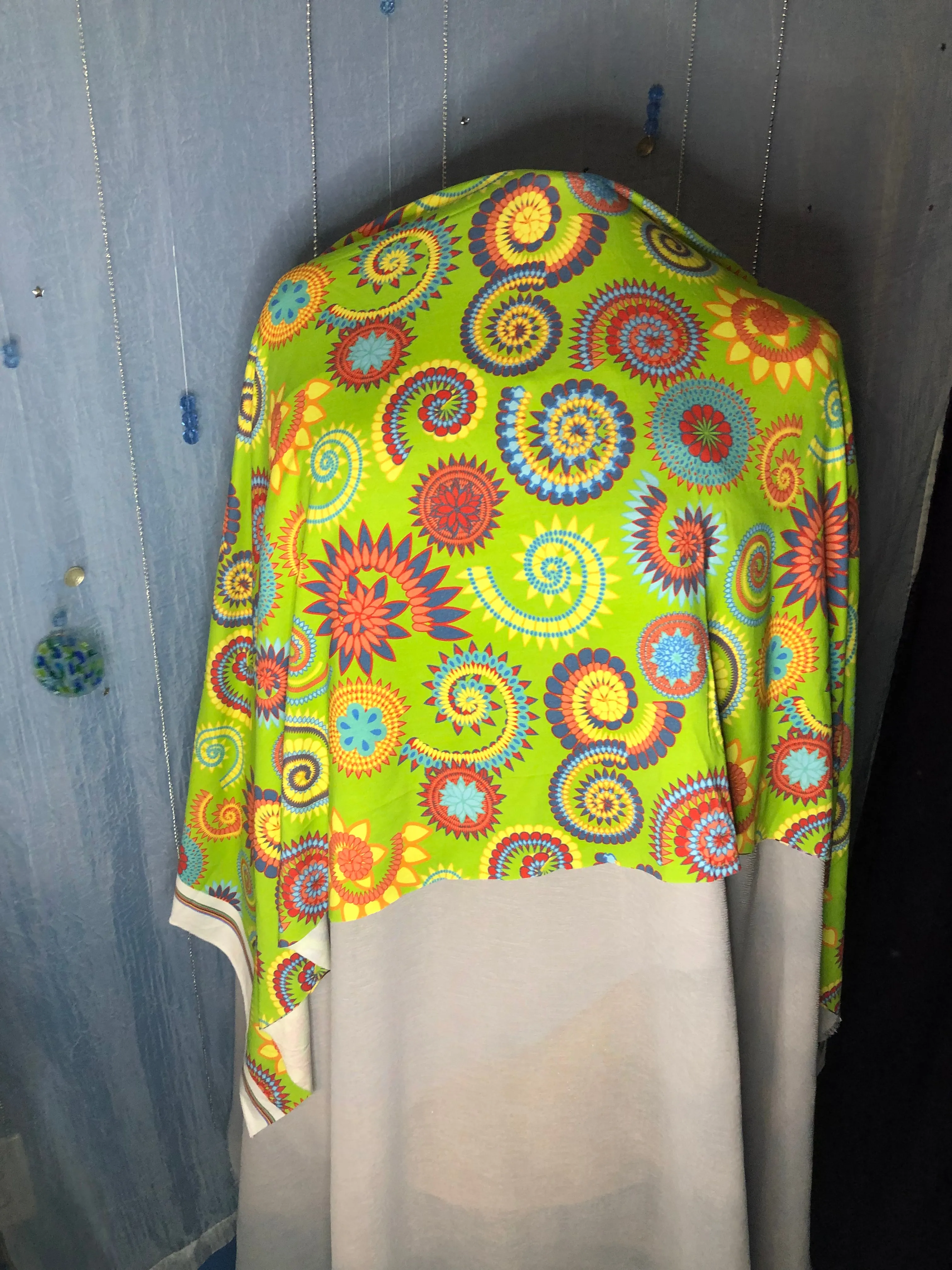 Petal Spirals Lime Bamboo Scarf Petal Spirals Lime Bamboo Scarf