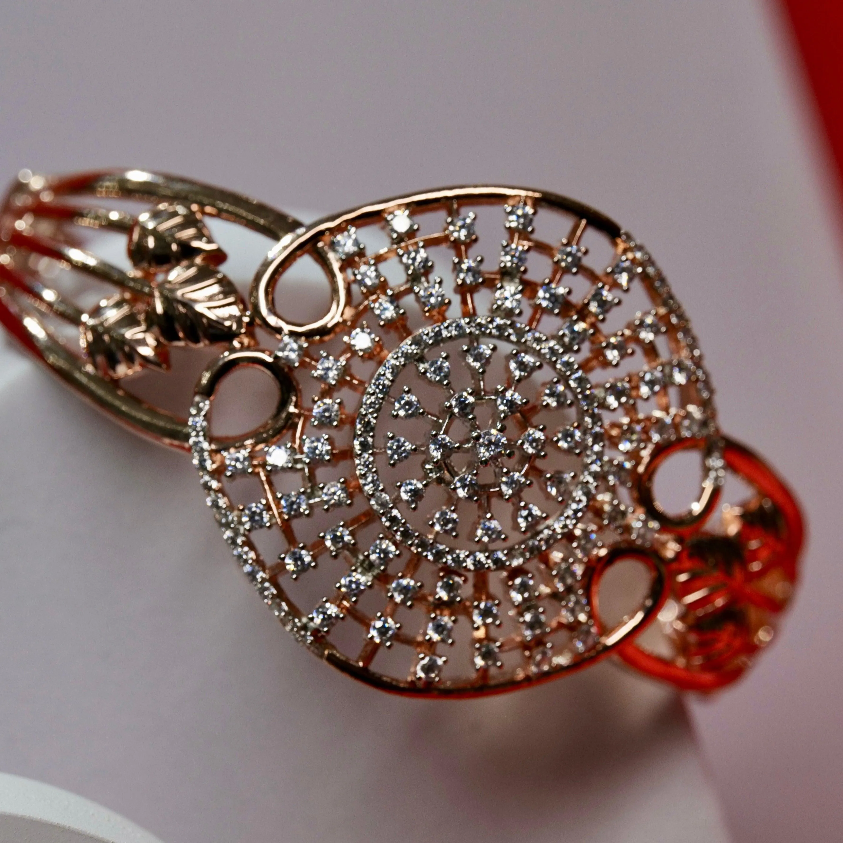 "WOKE" Round crater diamond Kada | 925 sterling silver