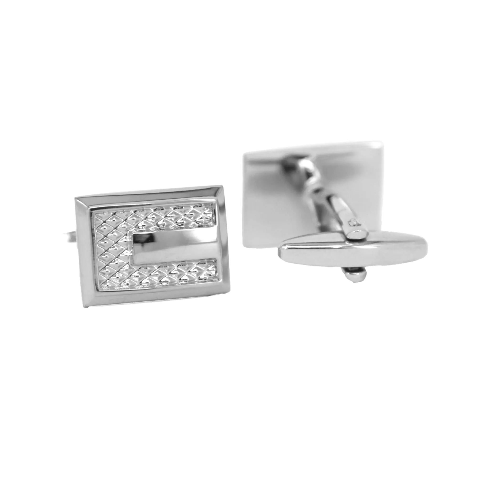 Rectangle silver with diamond Shape and solid metal