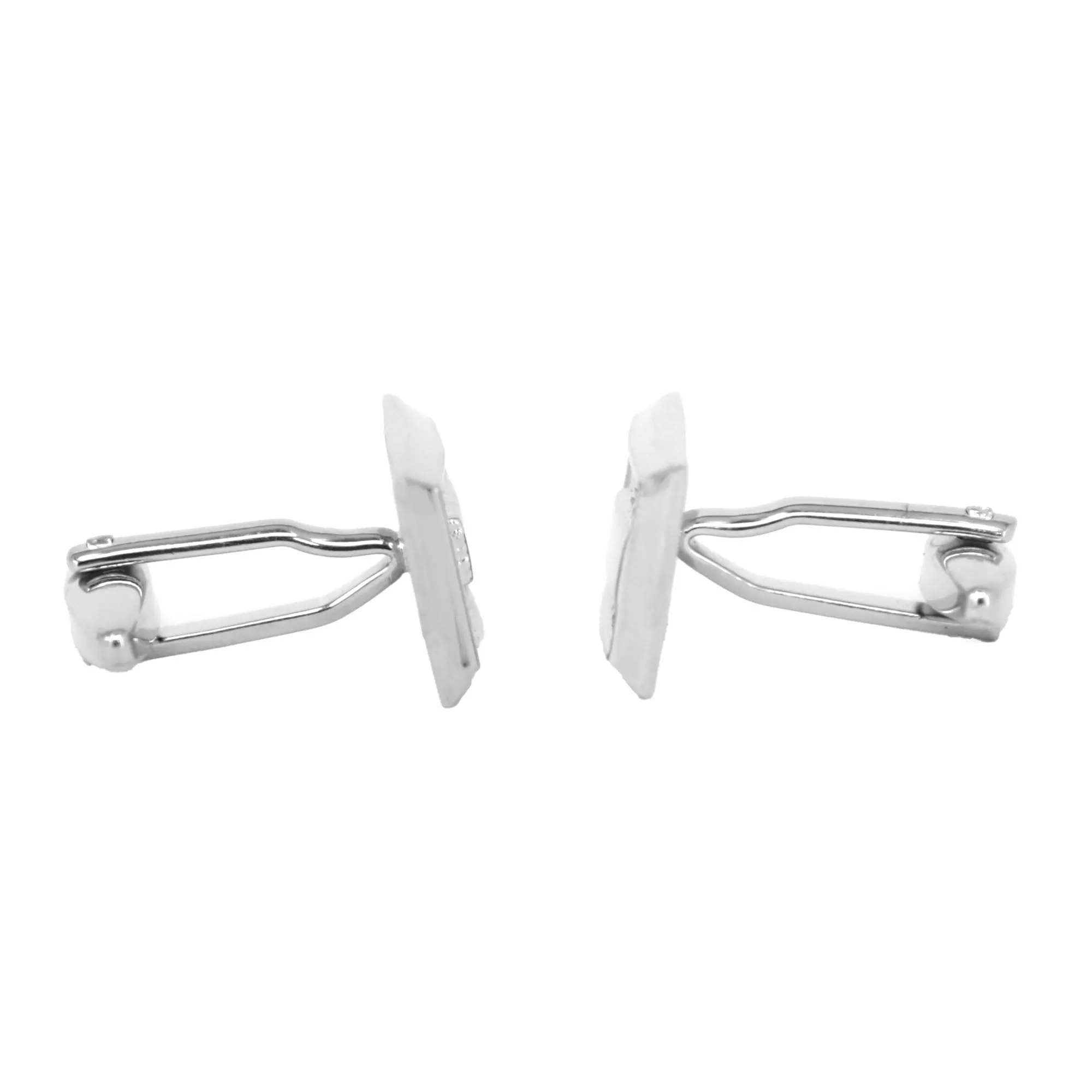 Rectangle silver with diamond Shape and solid metal
