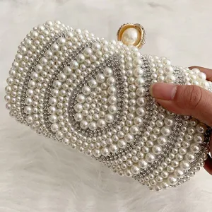 Rhinestone Elegant Pearls Bag