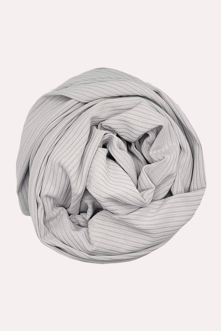 Ribbed Jersey Hijab - Cloud