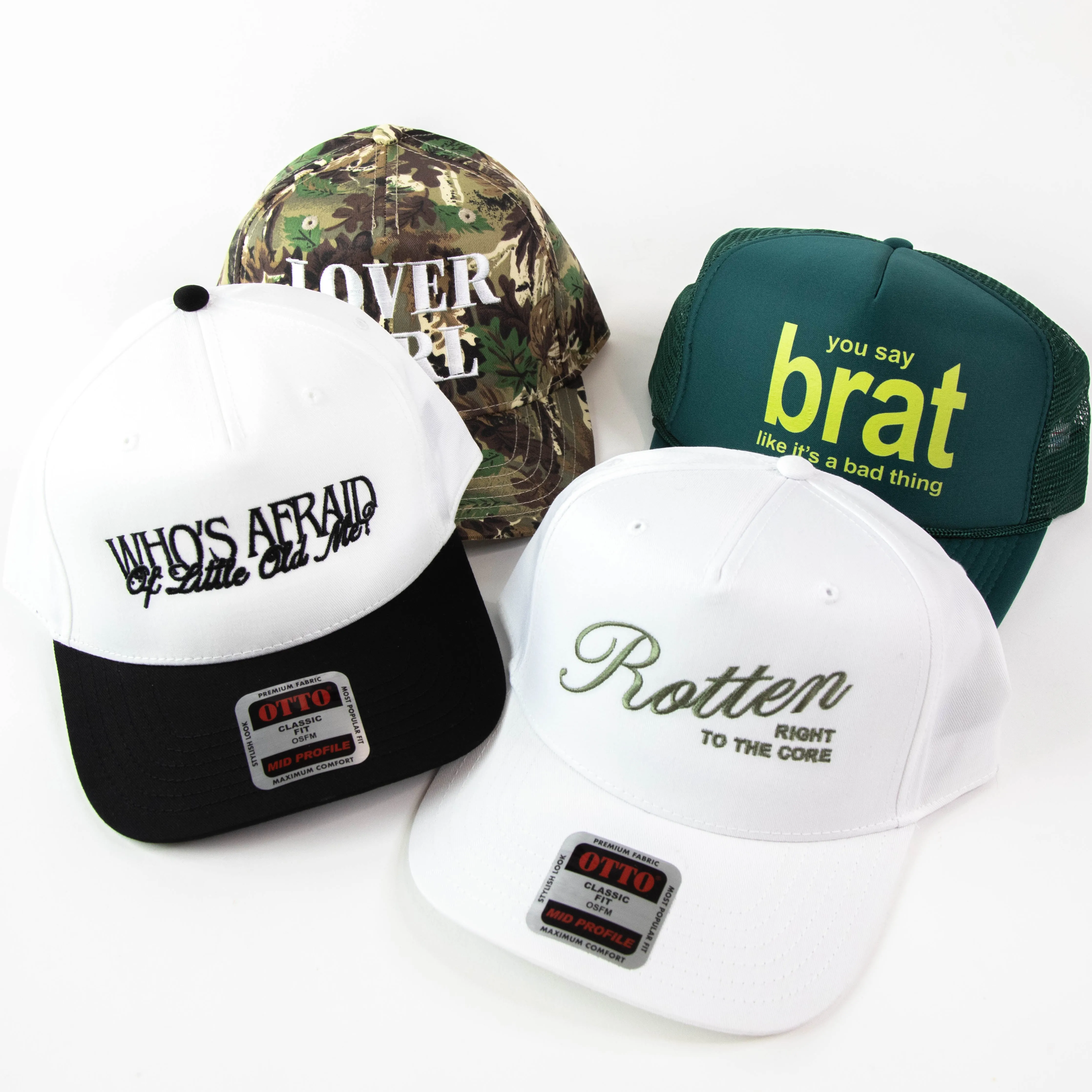 Rotten to the Core Trucker Hat, White | Friday Saturday