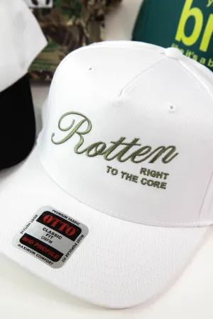 Rotten to the Core Trucker Hat, White | Friday Saturday