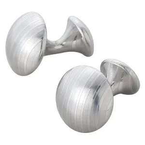 Round Damascus Cufflinks (Mirror Finish)