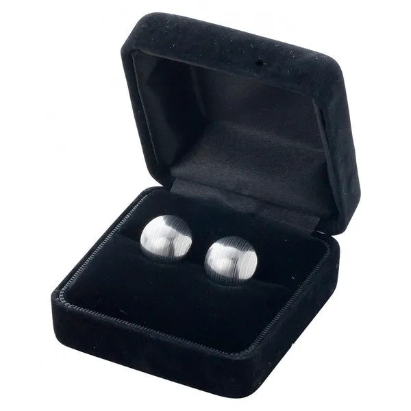 Round Damascus Cufflinks (Mirror Finish)