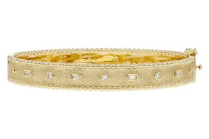 Satin Diamond Bangle Bracelet