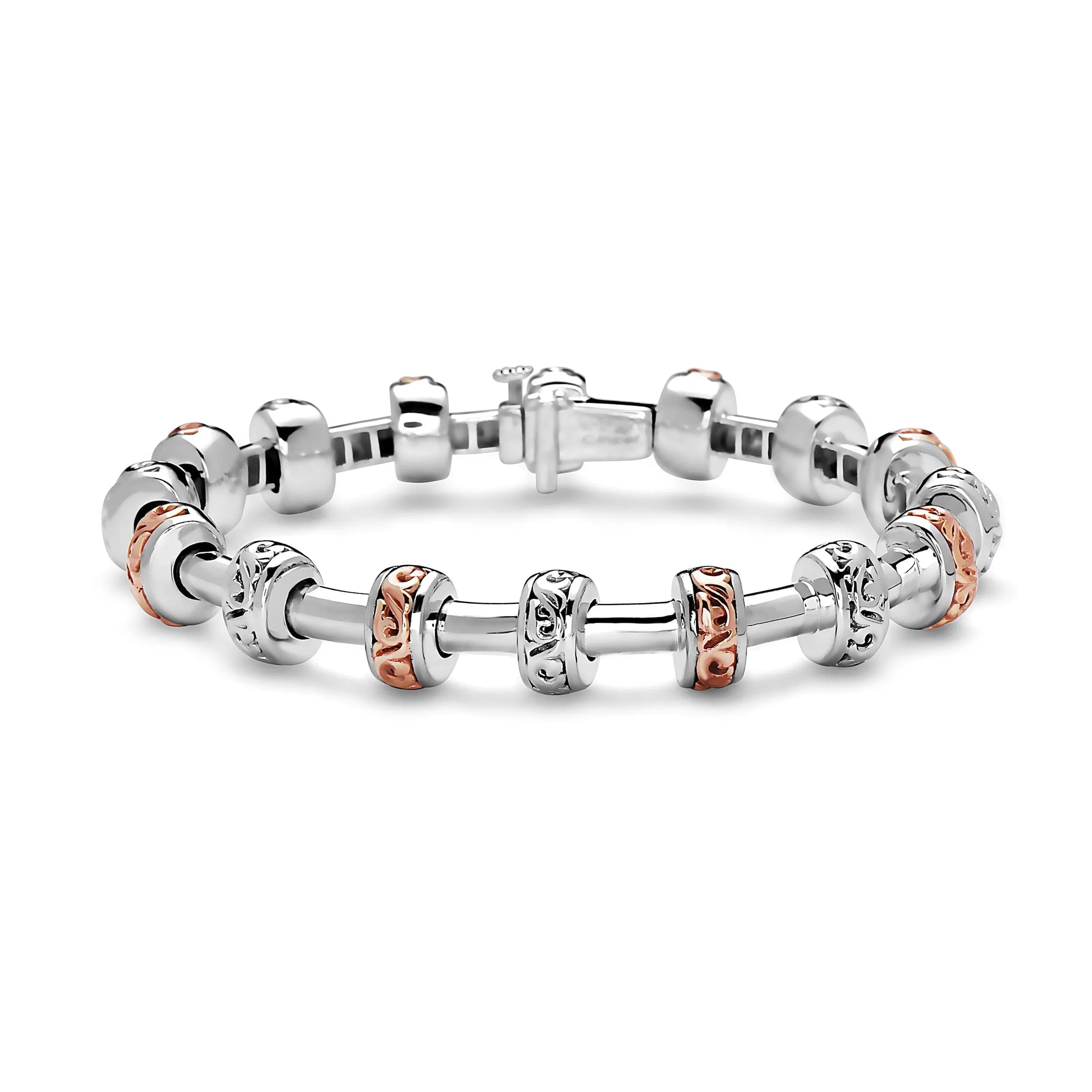 Silver Ivy Large Tube Bracelet